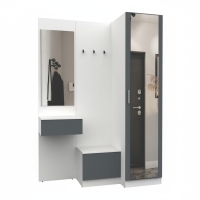 Набор мебели для прихожей "Марсель-155" МР 01-155 В2160 Ш1500 Г580 (ЛДСП Графит серый) Набор мебели для прихожей "Марсель-155" МР 01-155 В2160 Ш1500 Г580 (ЛДСП Графит серый)